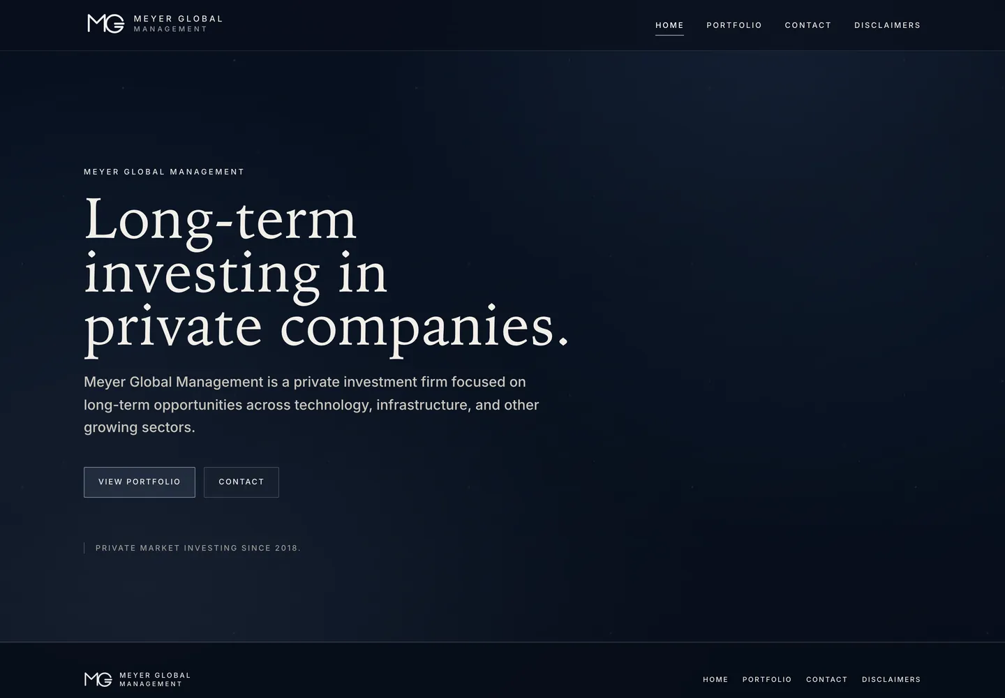 Meyer Global Management's site at meyerglobe.com